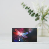 Carte De Visite libellule rouge brillante (Debout devant)