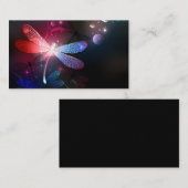 Carte De Visite libellule rouge brillante (Devant / Derrière)