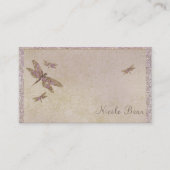 Carte De Visite Libellules violettes et dorées Libellule Glam Bril (Devant)