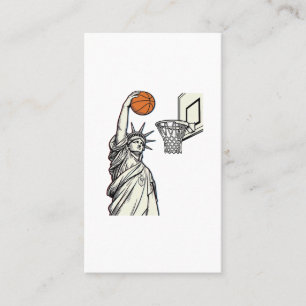 Carte De Visite Liberté Basketball Dunk Dessin de gravure vintage_