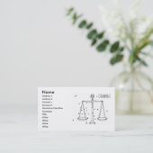 Carte de visite Libra (Debout devant)