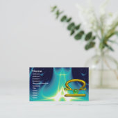 Carte De Visite LIBRA, Emerald brillant jaune vif vert noir (Debout devant)