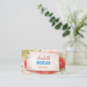 Carte De Visite Libraire - Artestrie aquarelle florale (Debout devant)