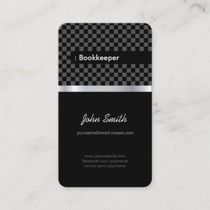 Carte De Visite Libraire - Élégant tableau d'échec noir
