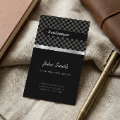 Carte De Visite Libraire - Élégant tableau d'échec noir