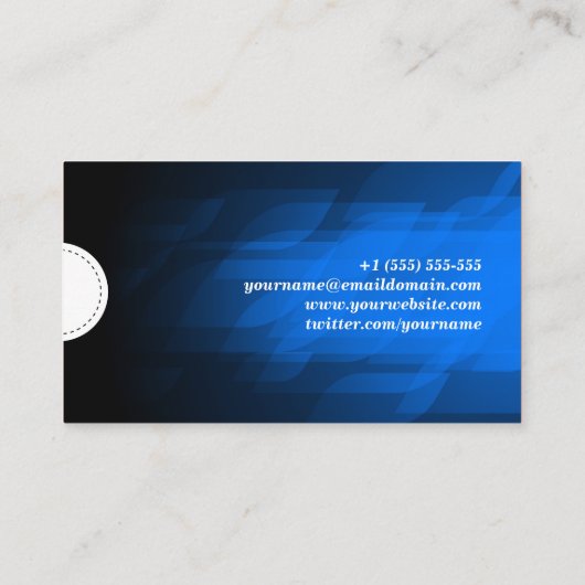 Carte De Visite Libraire - moderne bleu foncé (Dos)