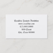 Carte De Visite Librairie d'Imaginaires ou Club de livres (Dos)