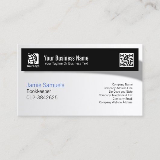 Carte De Visite Librairie Finance Services Bannière d'ombre simple (Devant)