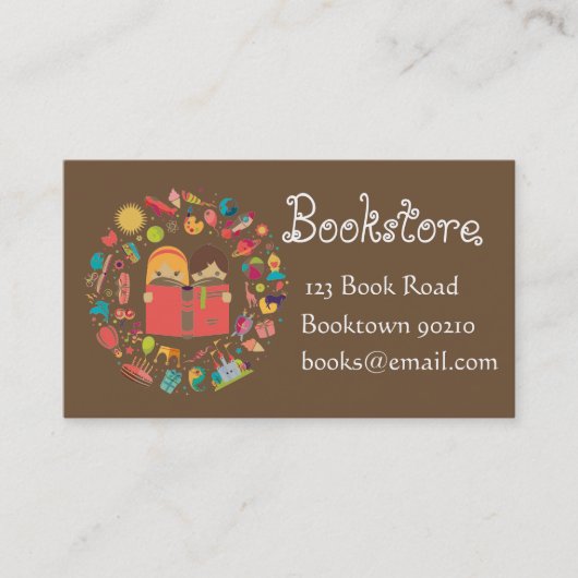 Carte De Visite Librairie, librairie d'enfants ou livres en ligne (Devant)