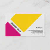 Carte De Visite Librairie - Simple rose jaune (Dos)