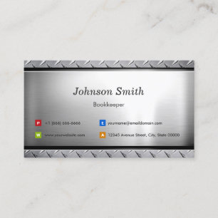 Carte De Visite Librairie - Style Platine Look