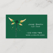 Carte De Visite Libre-libellule de bien-être de Life Coach (Devant)