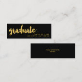 Carte de visite licencié du manuscrit | d'or (Devant / Derrière)