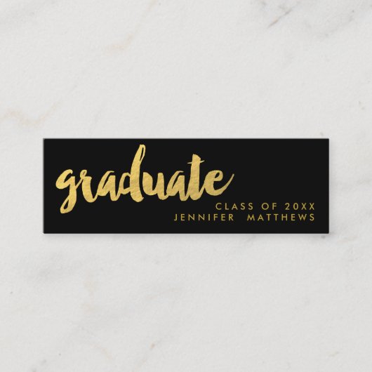 Carte de visite licencié du manuscrit | d'or (Devant)