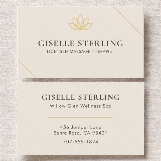 Carte De Visite License Massage Therapist