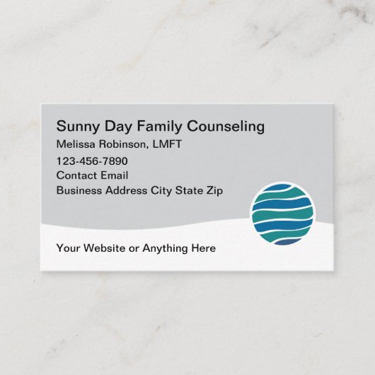 Carte De Visite Licensed Family Counseling Service (Devant)