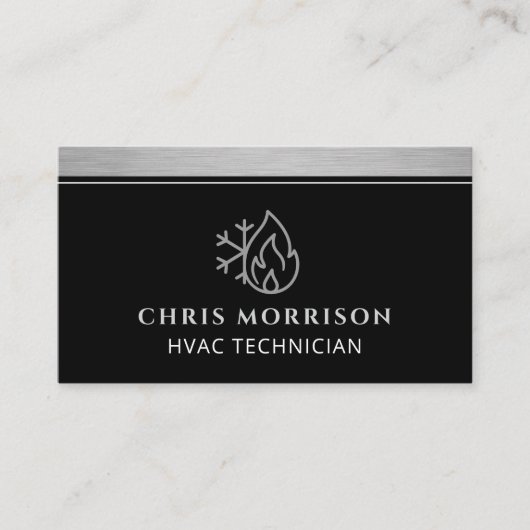 Carte De Visite Licensed HVAC Specialist QR Code  (Devant)