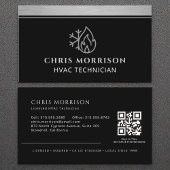 Carte De Visite Licensed HVAC Specialist QR Code 