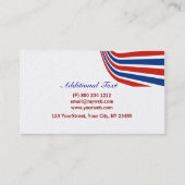 Carte De Visite L'iconique ! Républicain politique bleu blanc (Dos)