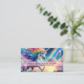 Carte De Visite Licorne Arc-en-ciel (Debout devant)