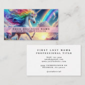 Carte De Visite Licorne Arc-en-ciel (Devant / Derrière)