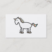Carte De Visite Licorne blanche d'arc-en-ciel (Dos)