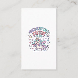 Carte De Visite Licorne Club Céleste Mignon Rétro Produit G