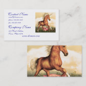Carte De Visite Licorne magnifique (Devant / Derrière)