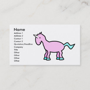 Carte De Visite Licorne rose