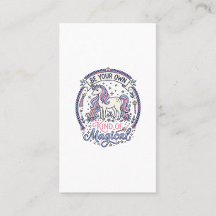 Carte De Visite Licorne Soyez Votre Propre Genre de Magique Enjoué