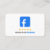 Carte De Visite Lien de révision commerciale Code QR des avis Face (Dos)