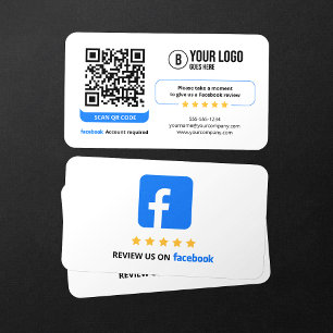 Carte De Visite Lien de révision commerciale Code QR des avis Face
