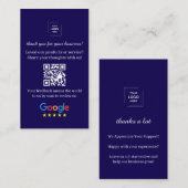 Carte De Visite Lien de révision de code QR Style de commentaires (Devant / Derrière)
