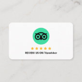 Carte De Visite Lien de révision d'entreprise Code QR Avis Tripadv (Dos)