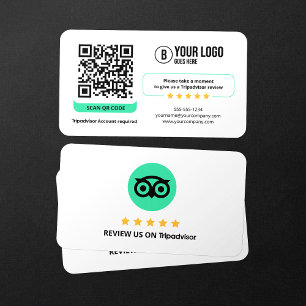 Carte De Visite Lien de révision d'entreprise Code QR Avis Tripadv