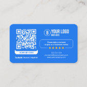 Carte De Visite Lien de révision d'entreprise Code QR des avis Fac (Devant)