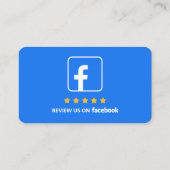 Carte De Visite Lien de révision d'entreprise Code QR des avis Fac (Dos)