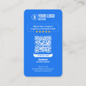 Carte De Visite Lien de révision d'entreprise Code QR des avis Fac (Devant)