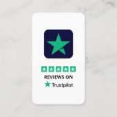 Carte De Visite Lien de révision d'entreprise Code QR Trustpilot A (Dos)