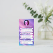 Carte De Visite Lien vers des icônes de médias sociaux tendance (Debout devant)