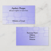Carte De Visite Liens bleus classiques (Devant / Derrière)