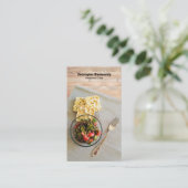 Carte De Visite Lieu de table en bois Définition Chef personnel (Debout devant)