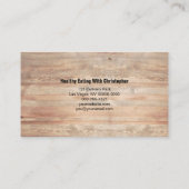 Carte De Visite Lieu de table en bois Définition Chef personnel (Dos)