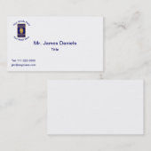 Carte De Visite Lieutenant Custom Shield (Devant / Derrière)