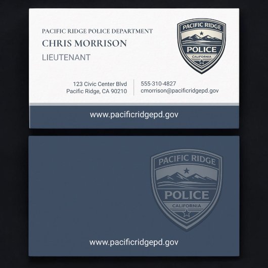 Carte De Visite Lieutenant de police 