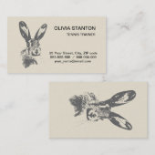 Carte De Visite Lièvre (Devant / Derrière)