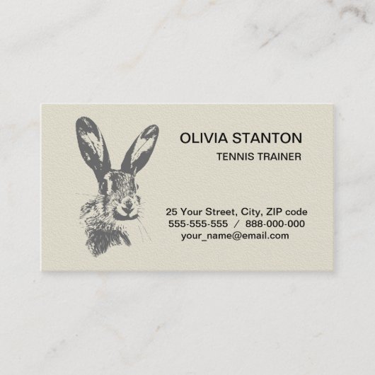 Carte De Visite Lièvre (Devant)