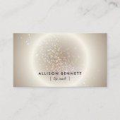Carte De Visite Life Coach Celestial Glow Minimal Champagne Gold (Devant)