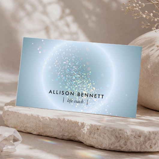 Carte De Visite Life Coach Celestial Glow Minimal Dusty Blue