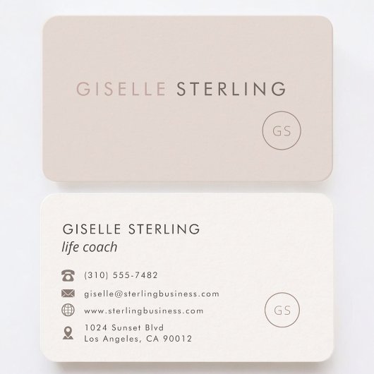 Carte De Visite Life Coach Feminine Professional
